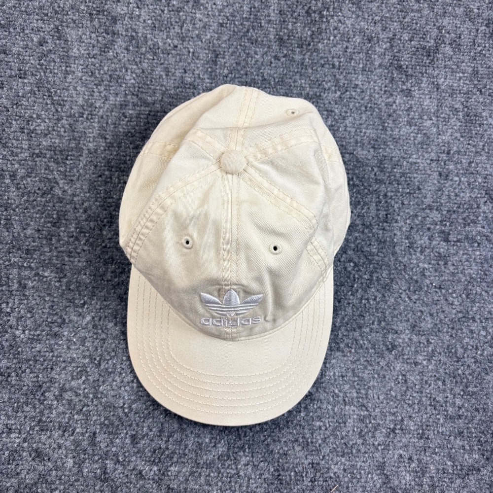 ADIDAS Women’s Relaxed Strap Back Hat Cream/white Trefoil One Size Fits Most - Picture 8 of 9